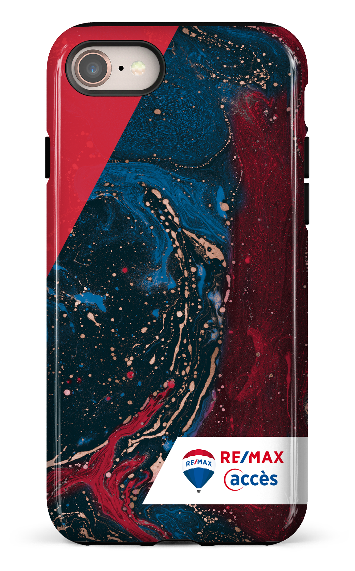 iPhone 7/8 Tough Peinture marbrée sombre -