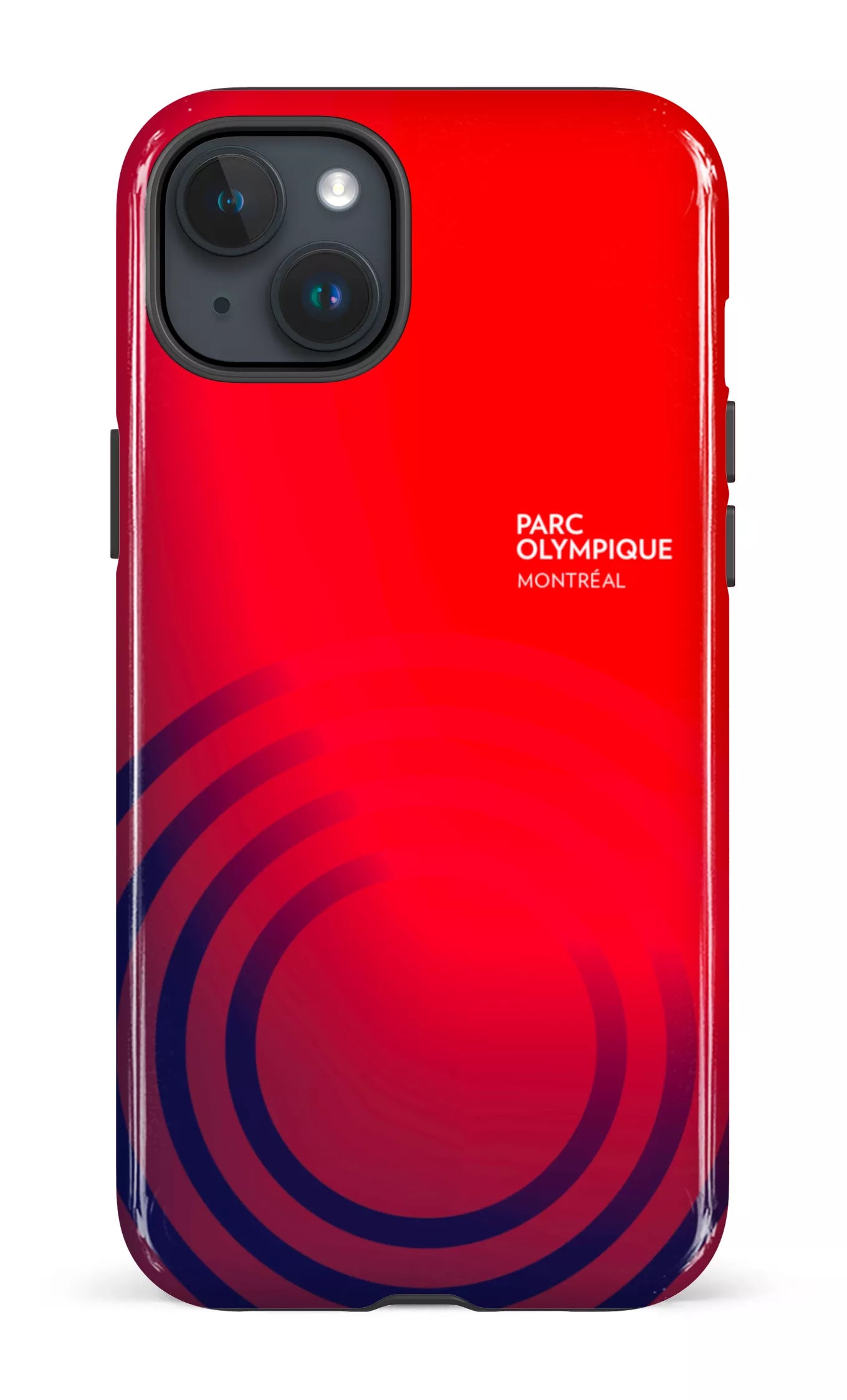 iPhone 15 Plus Tough Parc Olympique - Logo Rouge/Bleu -