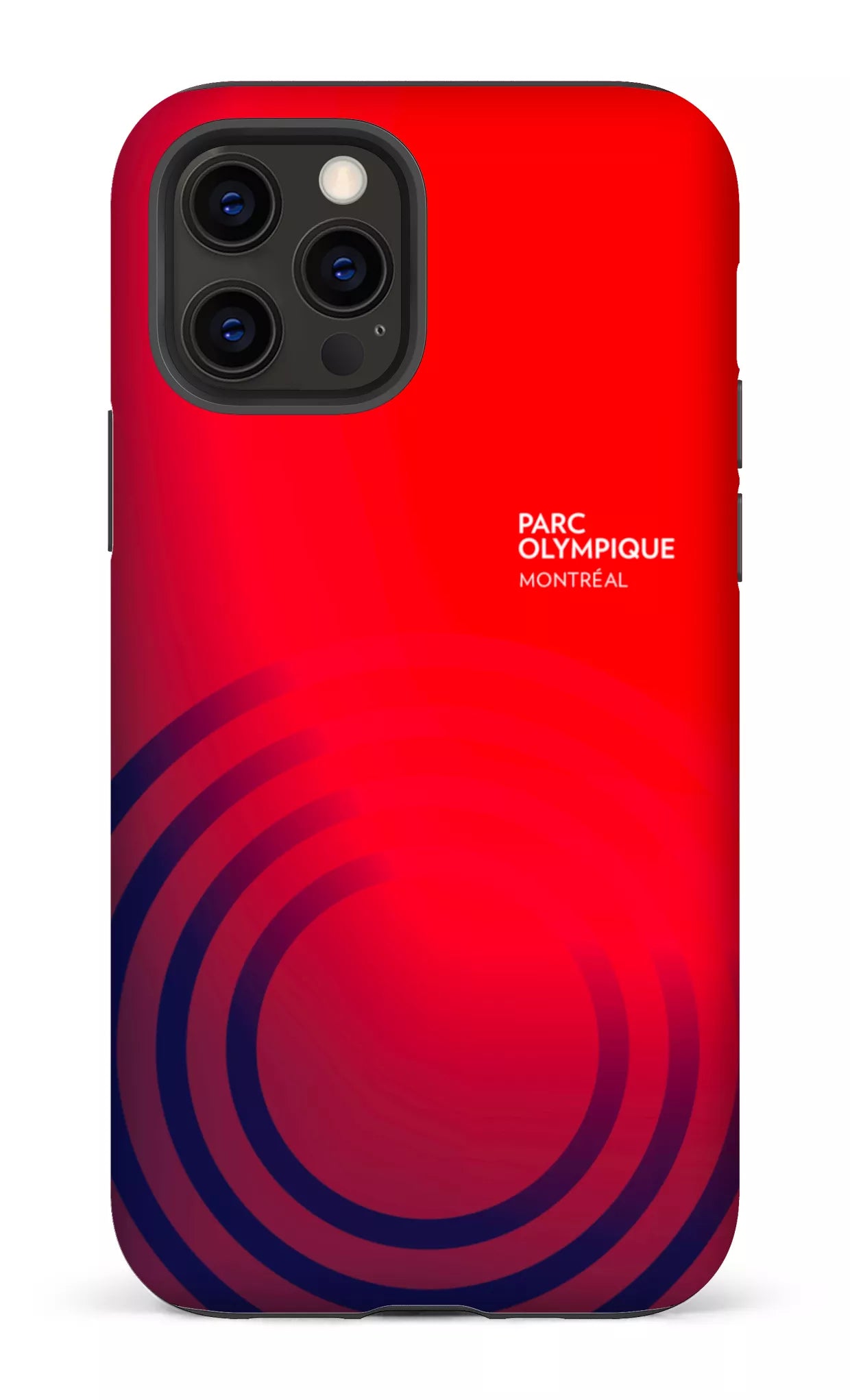 iPhone 12 Pro Tough Matte Parc Olympique - Logo Rouge/Bleu -