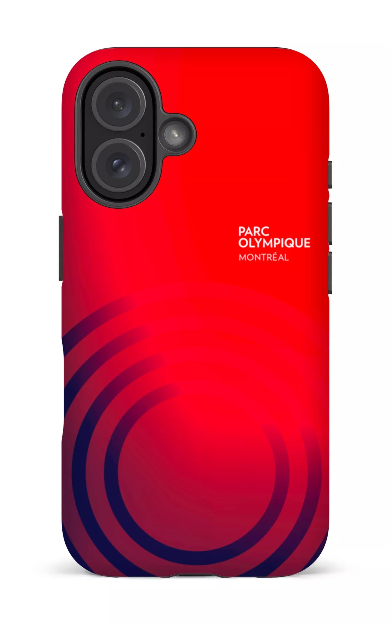 iPhone 16 Impact (Matte) Parc Olympique - Logo Rouge/Bleu -