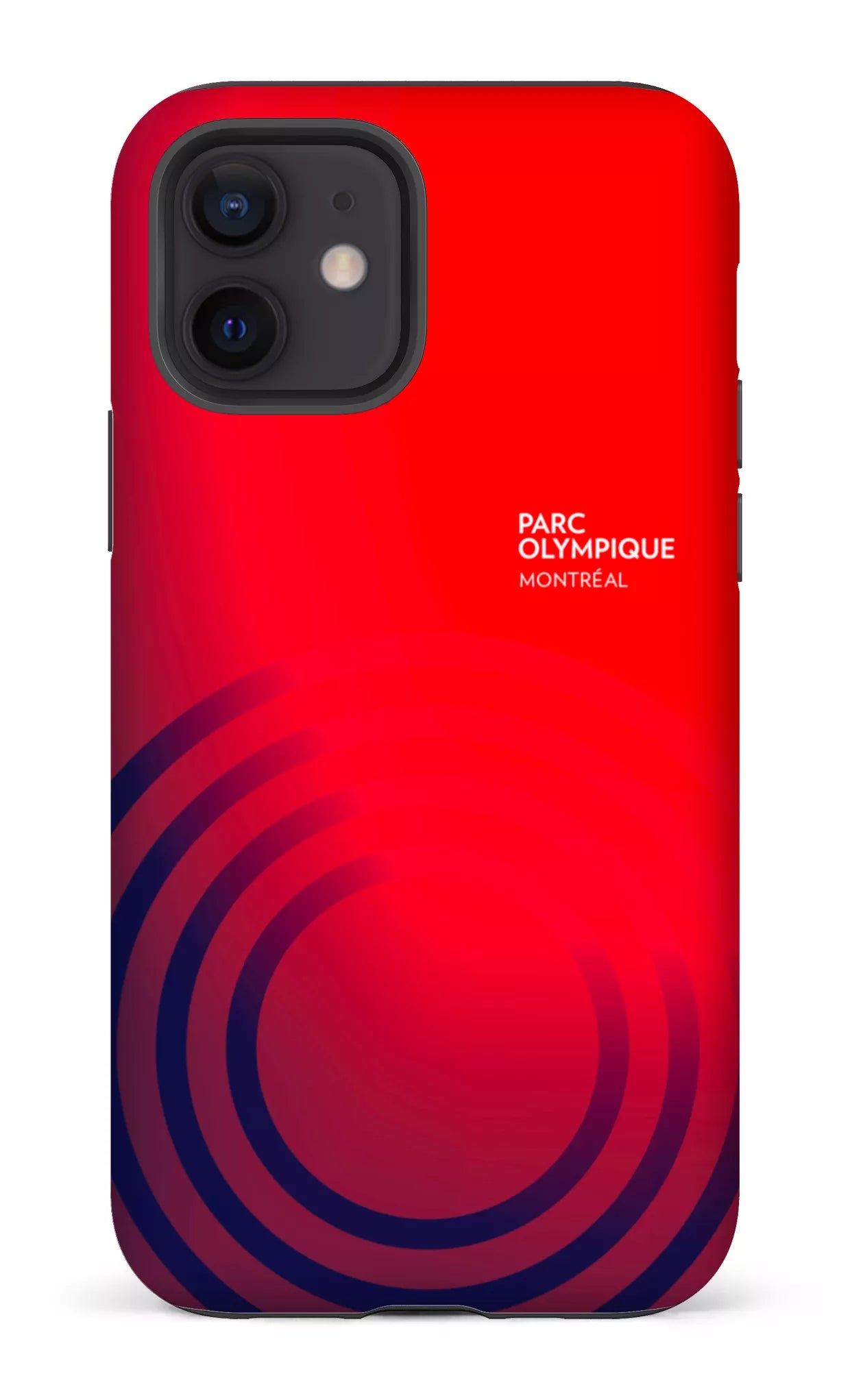 iPhone 12 Tough Matte Parc Olympique - Logo Rouge/Bleu -