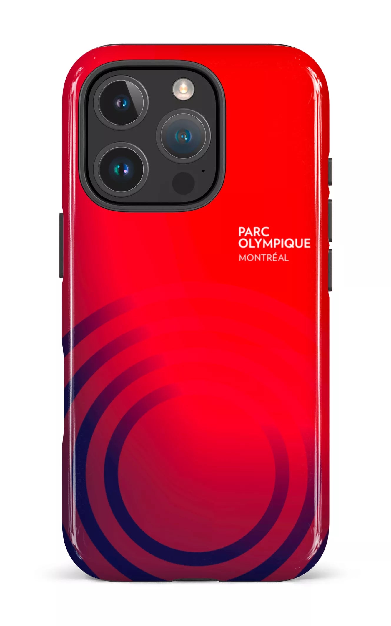 iPhone 16 Pro Impact Case Parc Olympique - Logo Rouge/Bleu -