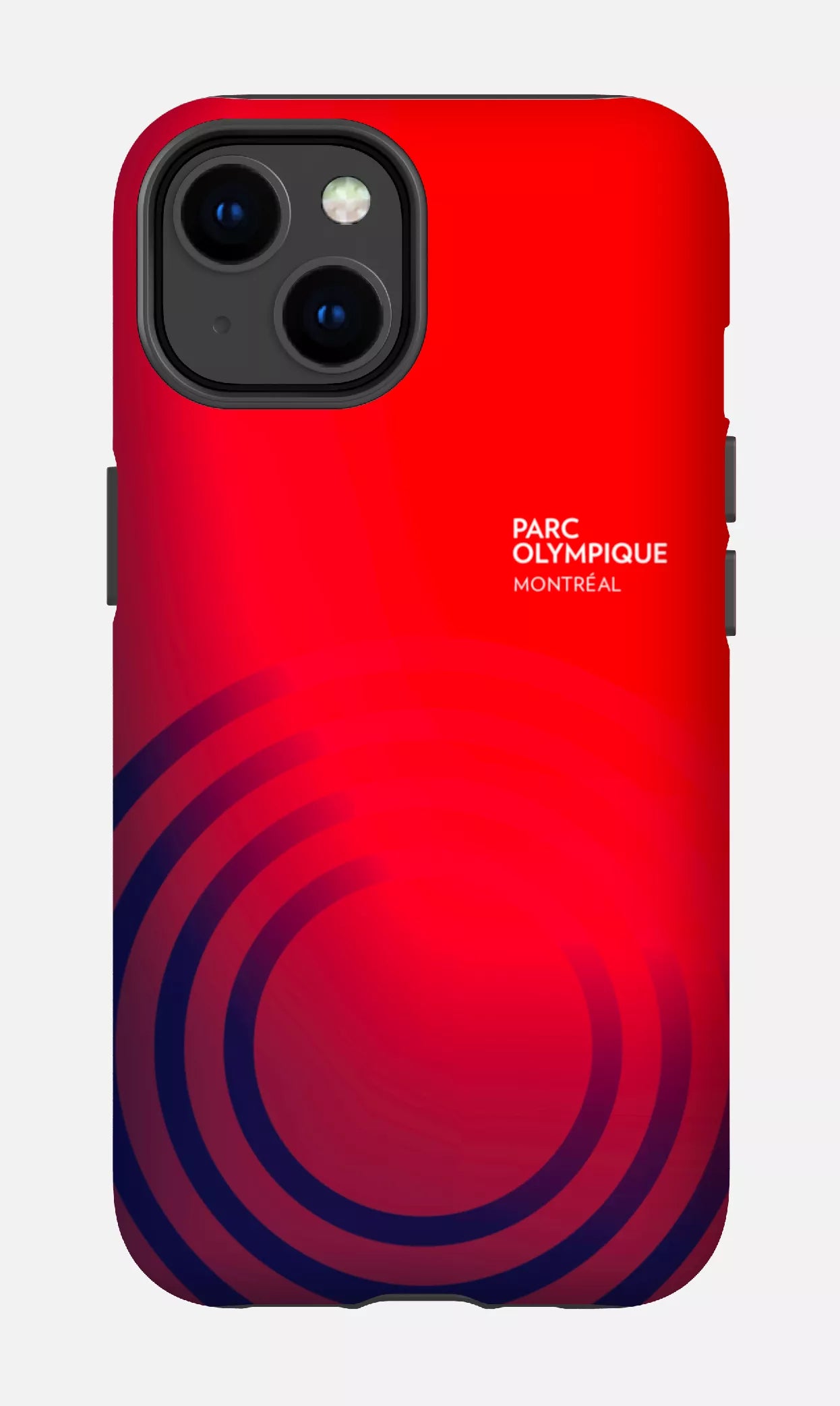 iPhone 14 Tough Matte Parc Olympique - Logo Rouge/Bleu -
