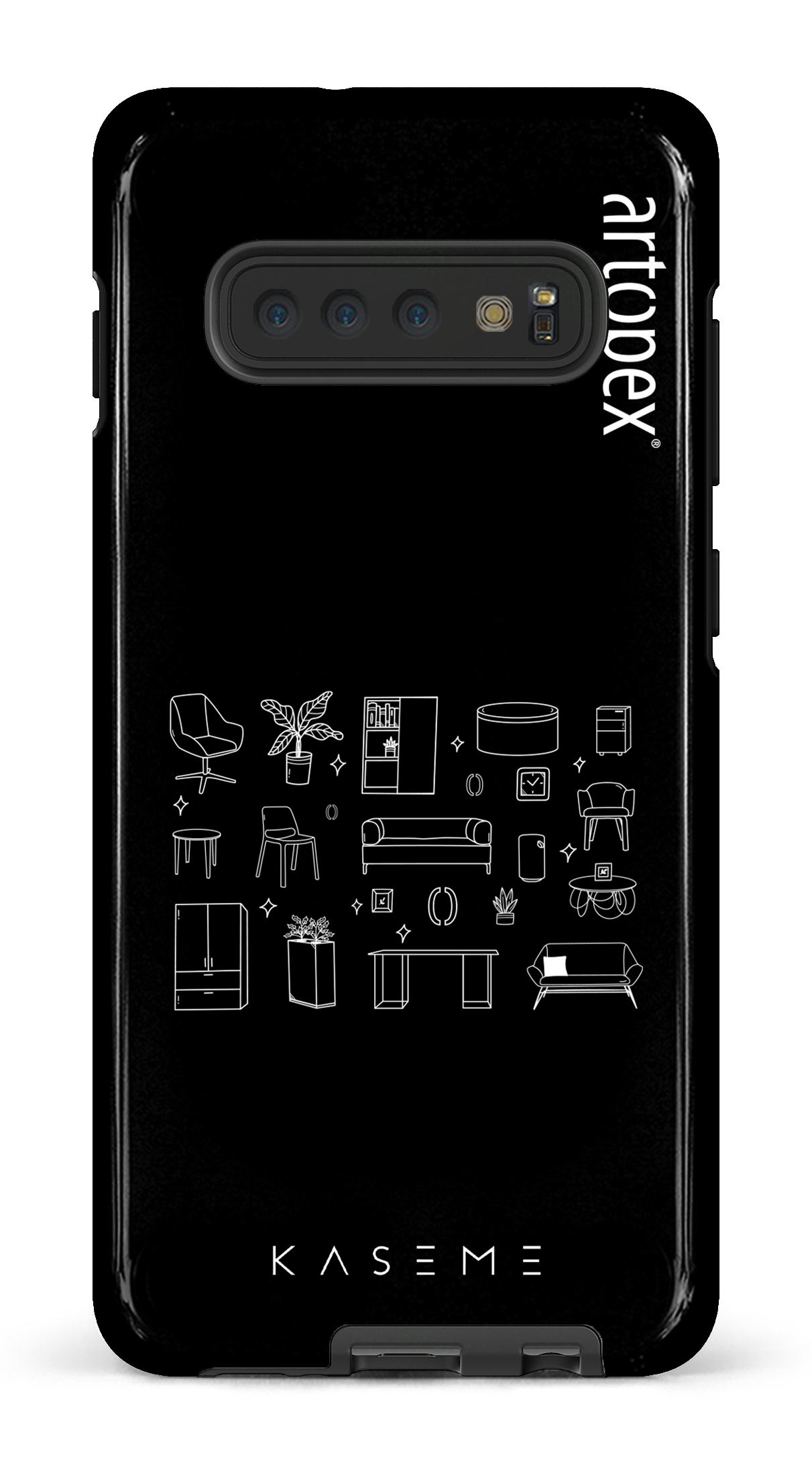 Galaxy S10 Plus Tough L'essentiel noir par Artopex -