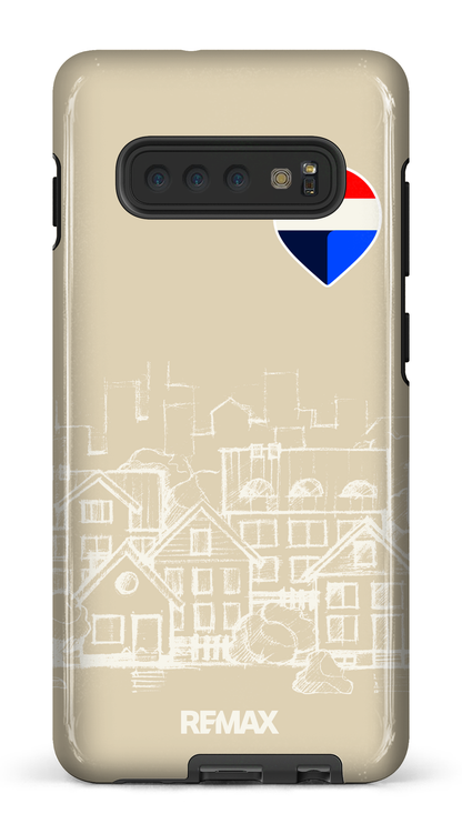 Galaxy S10 Plus Tough Remax Sketch Crème -