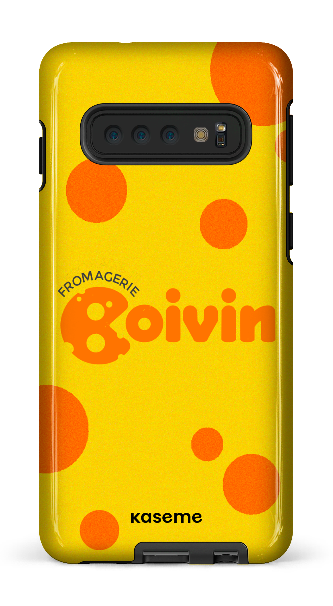 Galaxy S10 Tough Boivin Jaune x Ronds -