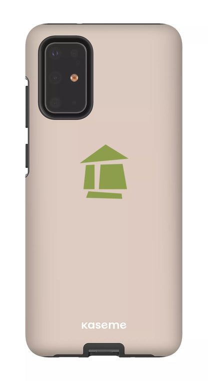 Galaxy S20 Plus Tough Flordeco logo grège -