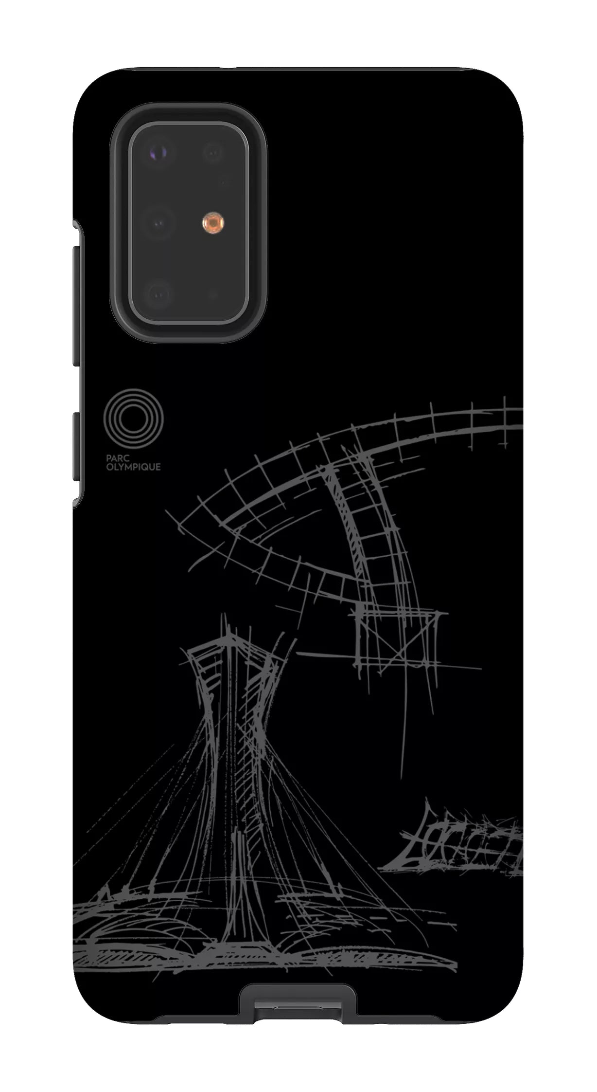 Galaxy S20 Plus Tough Parc Olympique - Croquis Plan Noir -