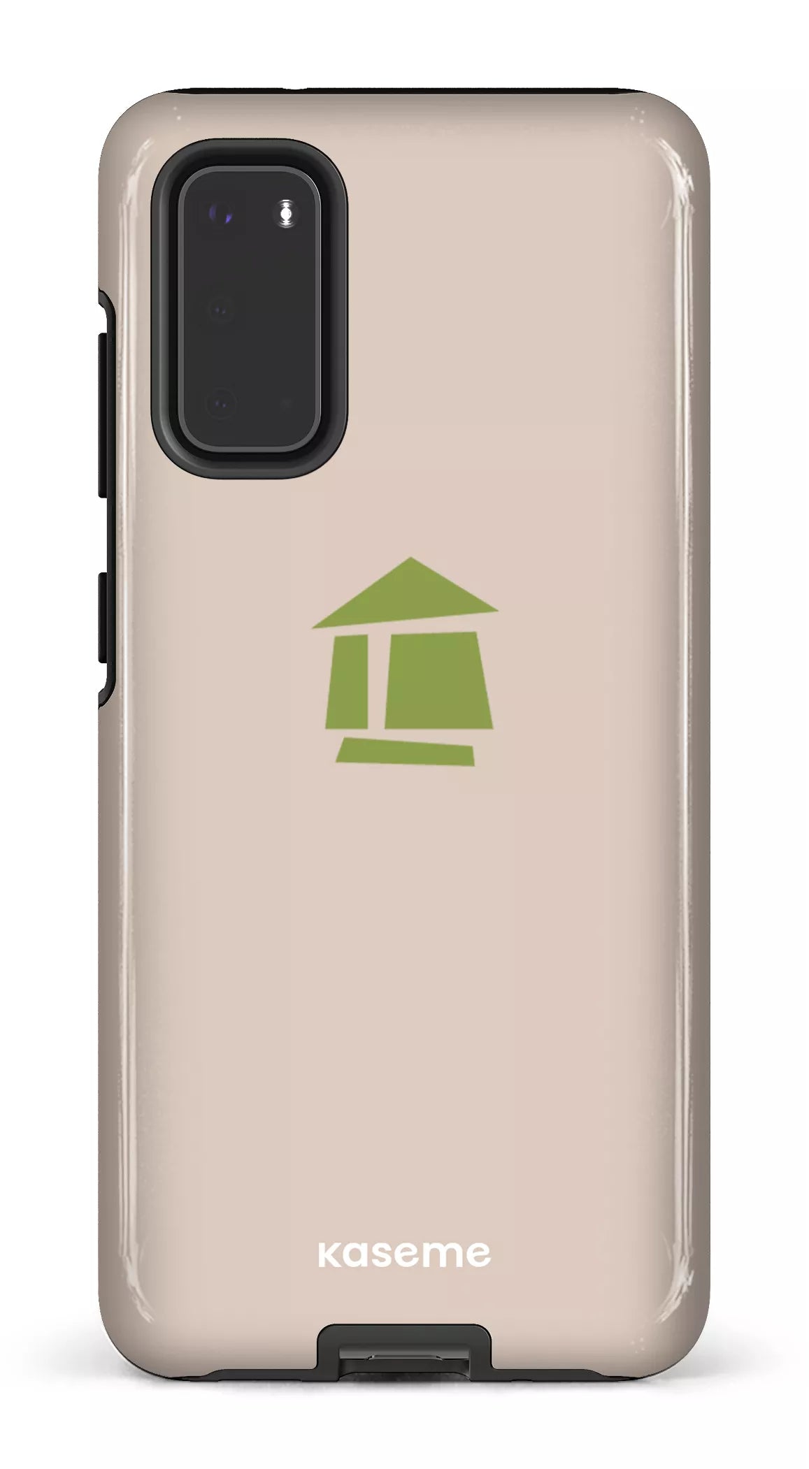 Galaxy S20 Tough Flordeco logo grège -
