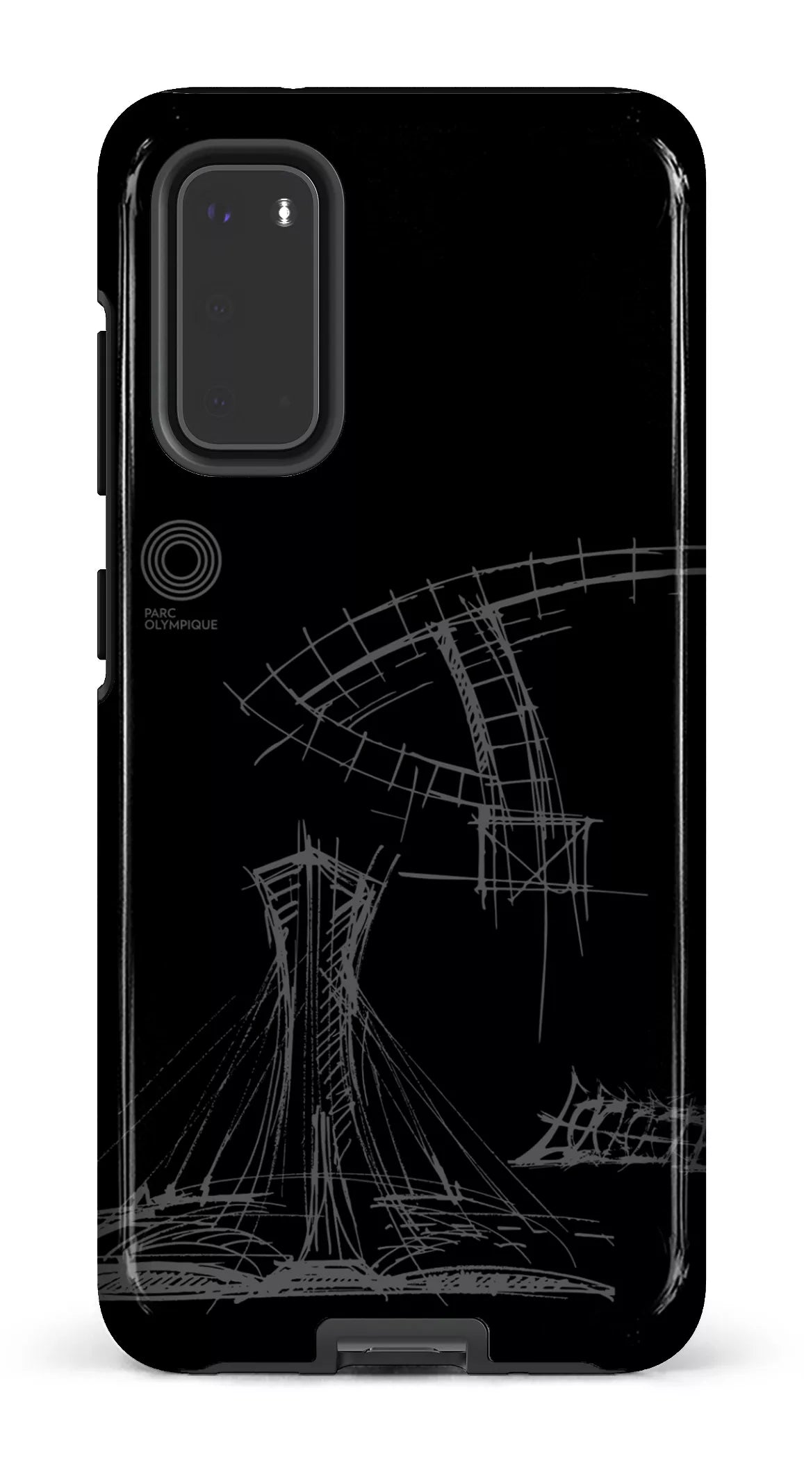 Galaxy S20 Tough Parc Olympique - Croquis Plan Noir -