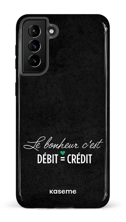 Galaxy S21 Plus Tough Le bonheur c'est débit = crédit (noir) -