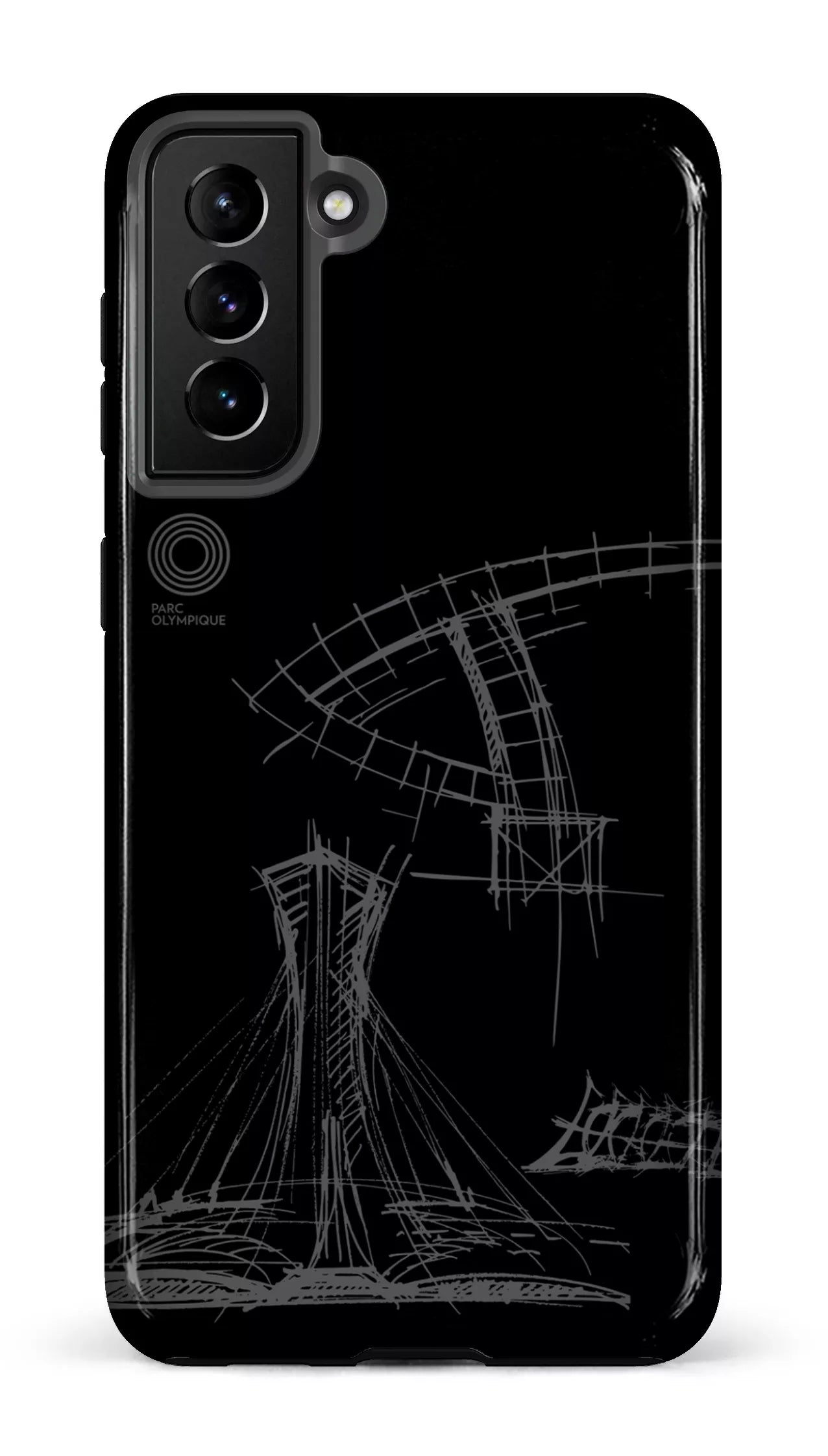 Galaxy S21 Plus Tough Parc Olympique - Croquis Plan Noir -