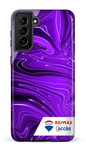Galaxy S21 Plus Tough Peinture marbrée sombre violette -