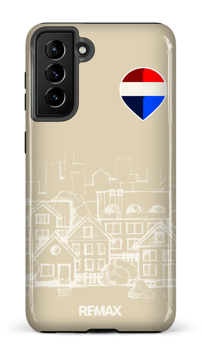 Galaxy S21 Plus Tough Remax Sketch Crème -