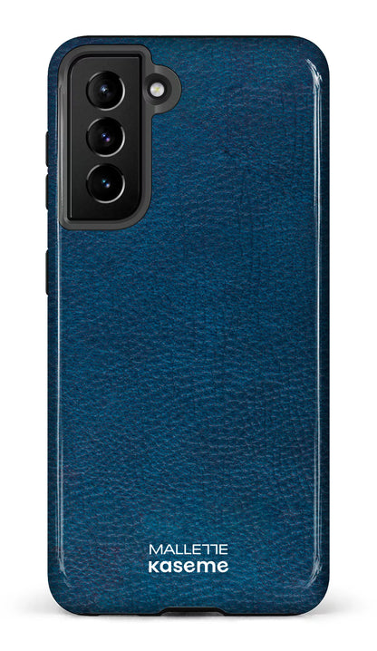 Galaxy S21 Tough Cuir Bleu x Mallette -