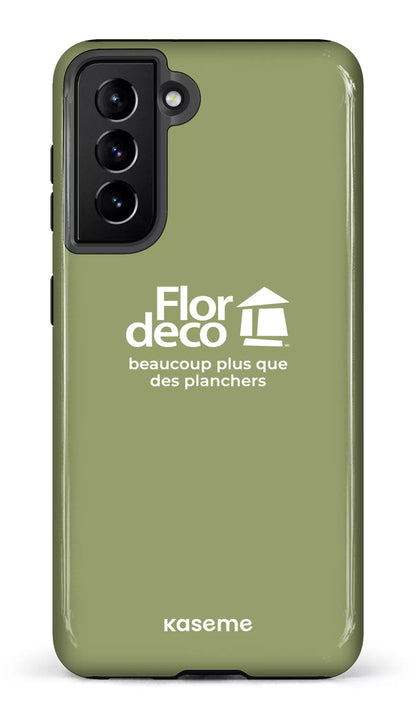Galaxy S21 Tough Flordeco logo Sauge -
