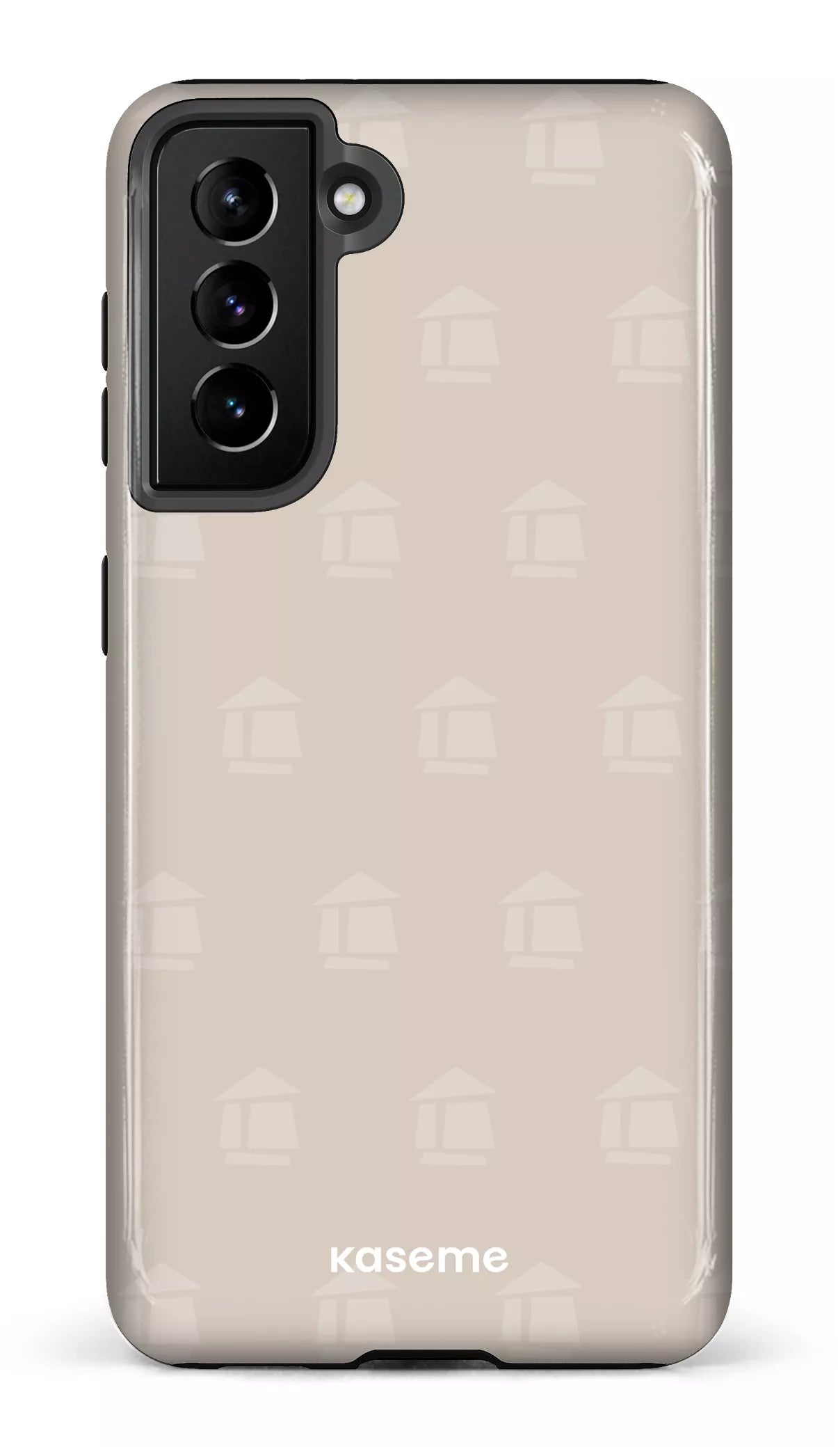 Galaxy S21 Tough Flordeco motif grège -