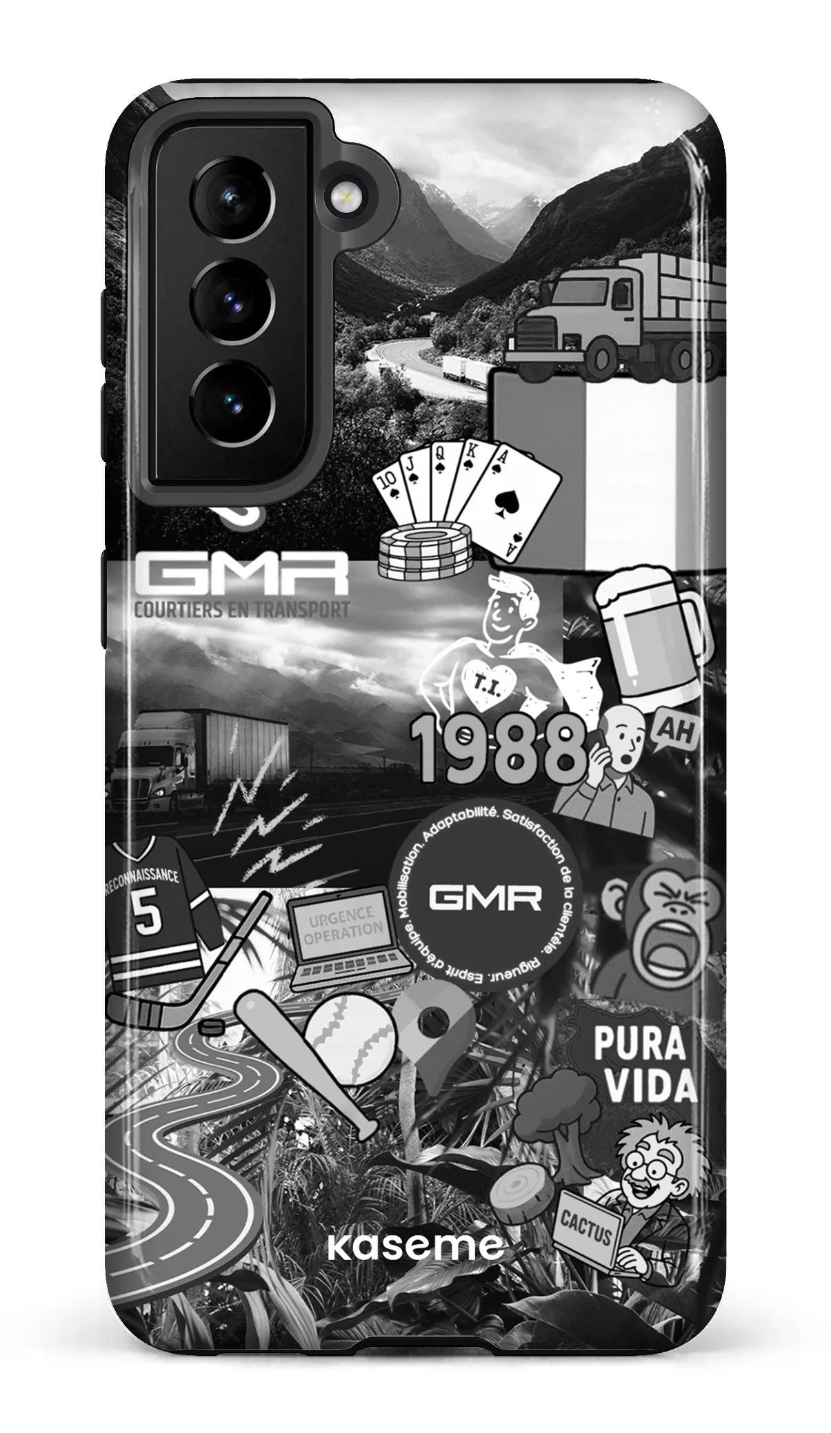 Galaxy S21 Tough GMR Collage Noir et Blanc -