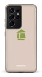 Galaxy S21 Ultra Tough Flordeco logo grège -