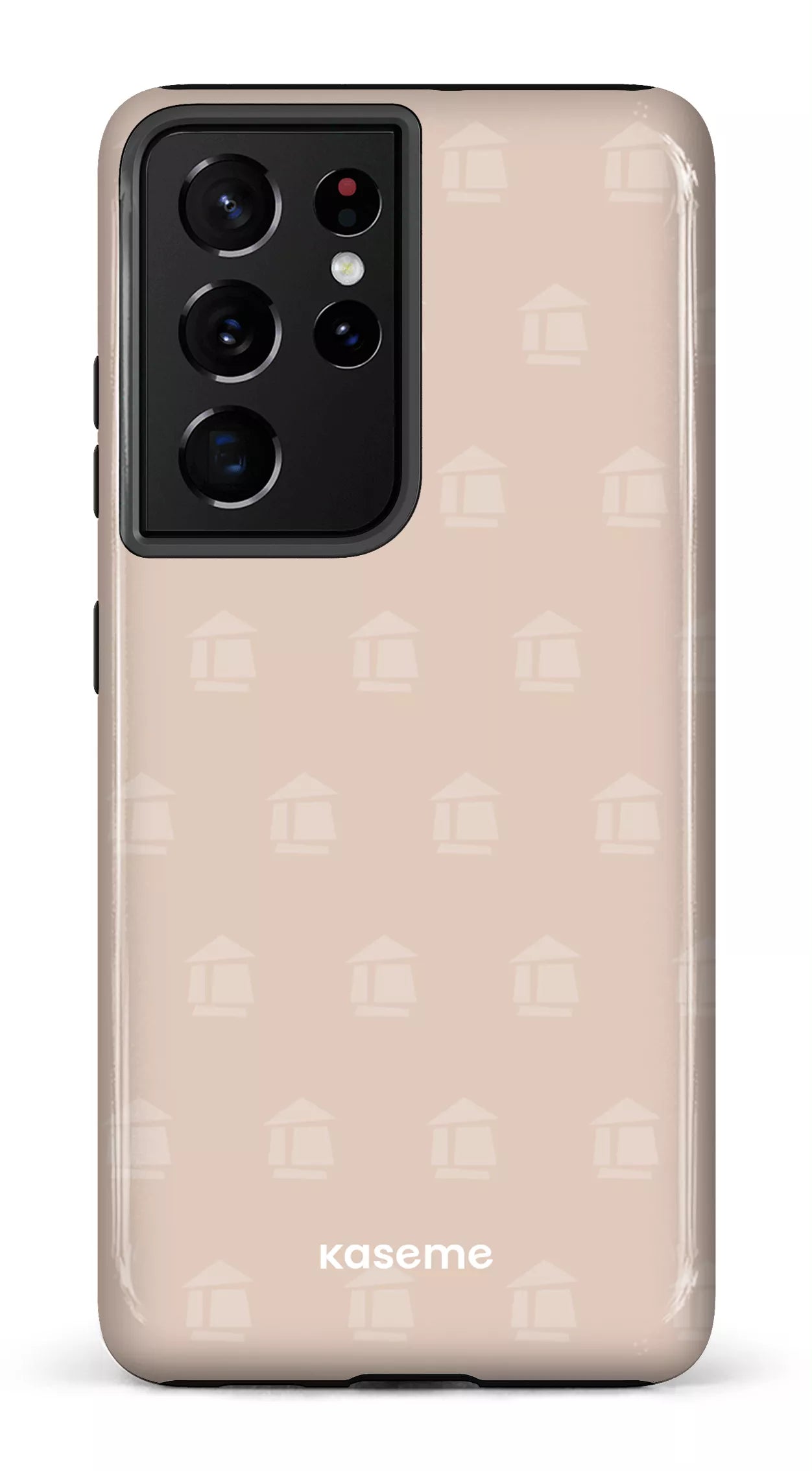 Galaxy S21 Ultra Tough Flordeco motif grège -