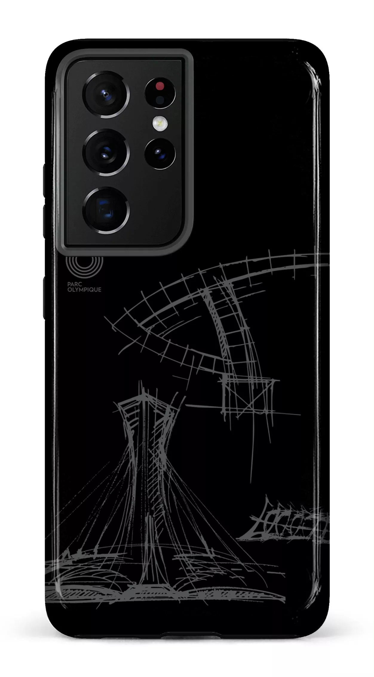 Galaxy S21 Ultra Tough Parc Olympique - Croquis Plan Noir -