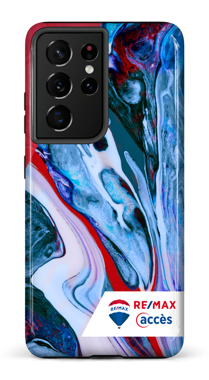 Galaxy S21 Ultra Tough Peinture marbrée claire -