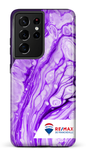 Galaxy S21 Ultra Tough Peinture marbrée claire violette de Francheville -