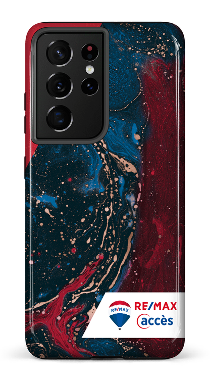 Galaxy S21 Ultra Tough Peinture marbrée sombre -