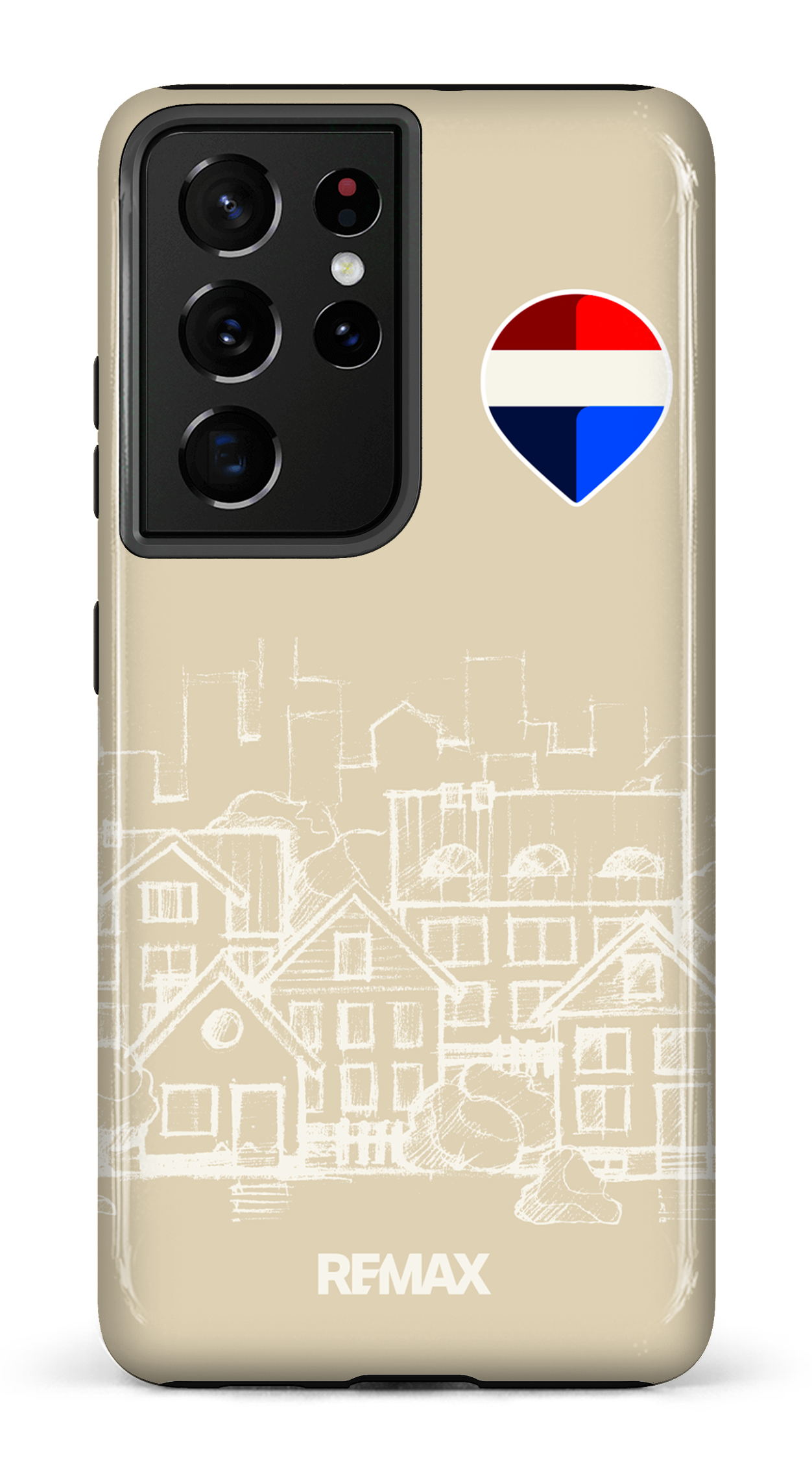 Galaxy S21 Ultra Tough Remax Sketch Crème -