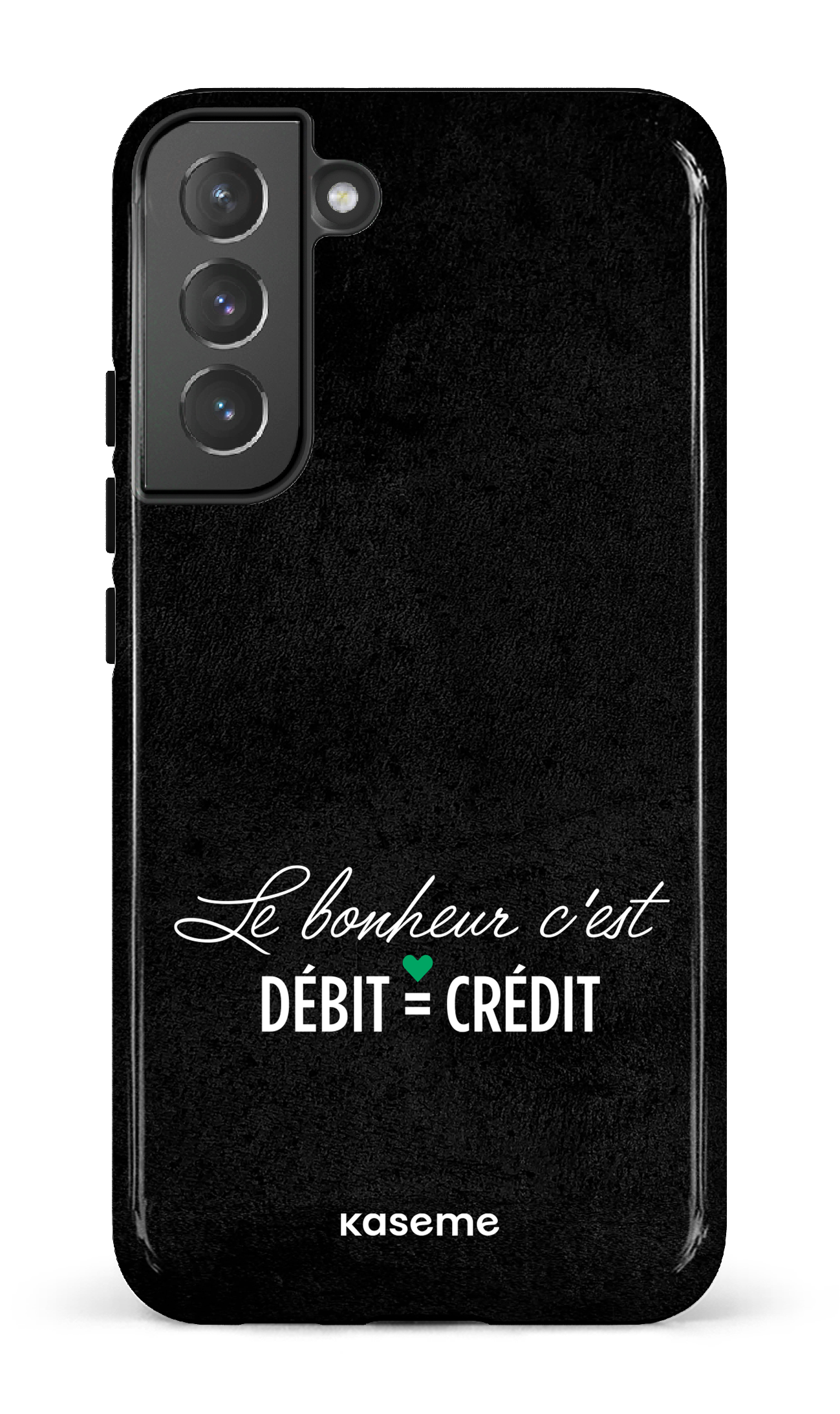 Galaxy S22 Plus Tough Le bonheur c'est débit = crédit (noir) -