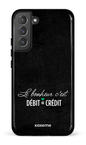 Galaxy S22 Plus Tough Le bonheur c'est débit = crédit (noir) -