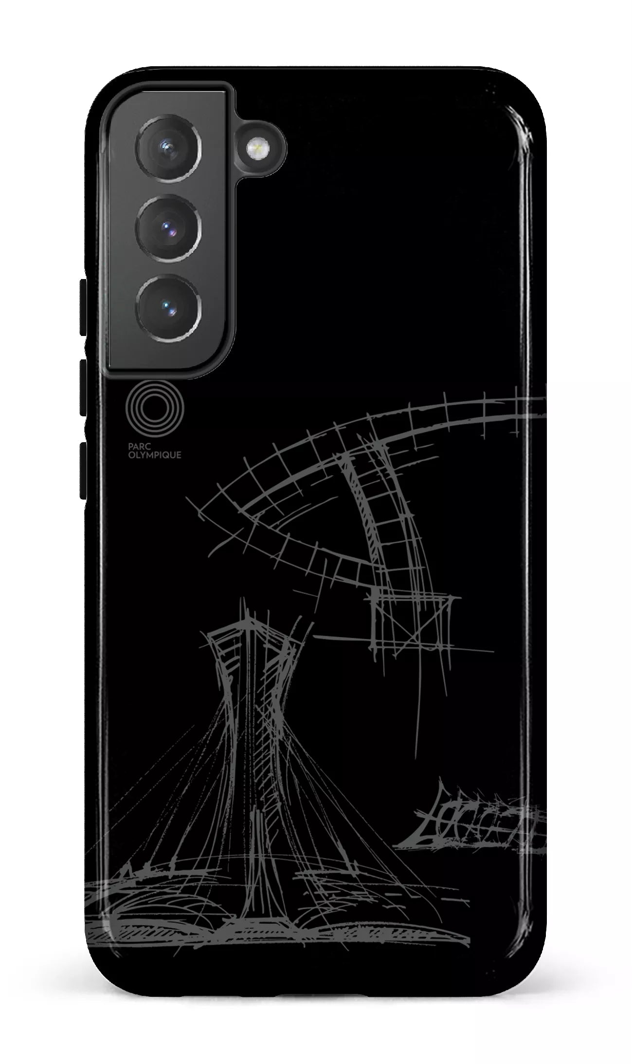 Galaxy S22 Plus Tough Parc Olympique - Croquis Plan Noir -
