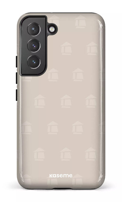 Galaxy S22 Tough Flordeco motif grège -