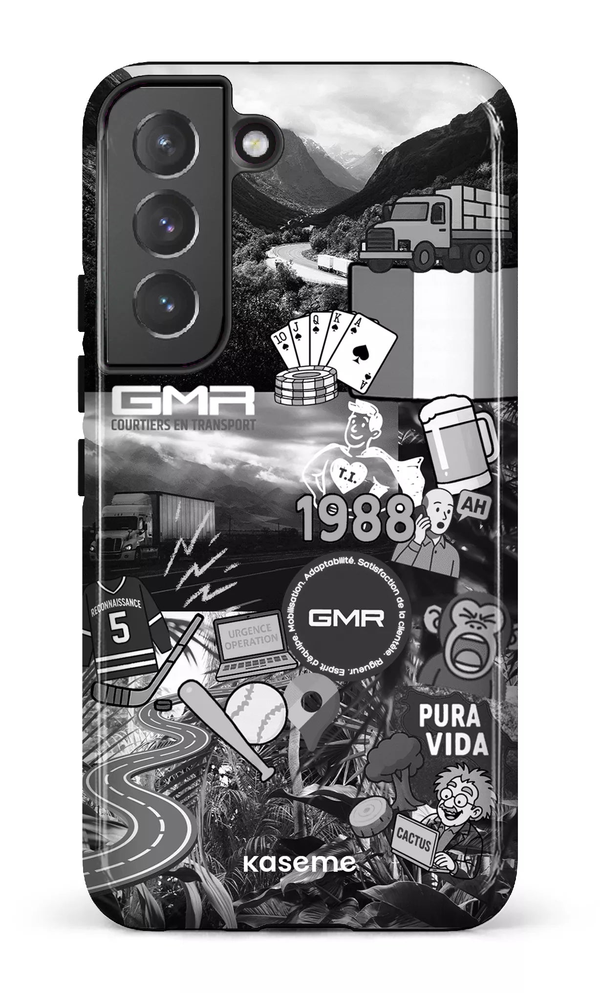 Galaxy S22 Tough GMR Collage Noir et Blanc -