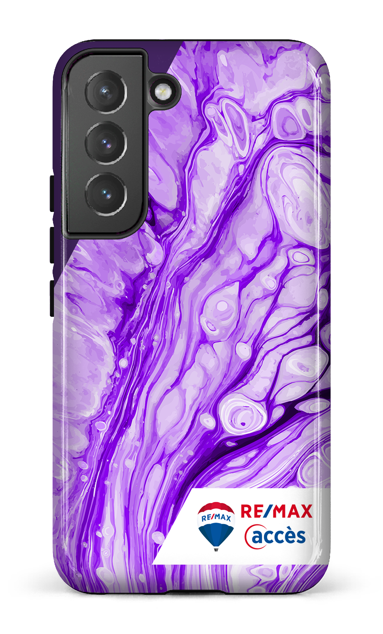 Galaxy S22 Tough Peinture marbrée claire violette -
