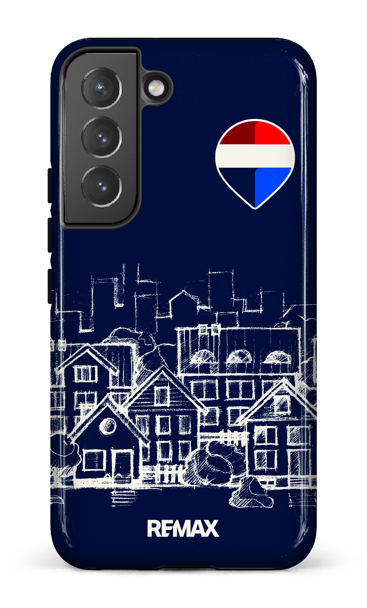 Galaxy S22 Tough Remax Sketch Bleu -