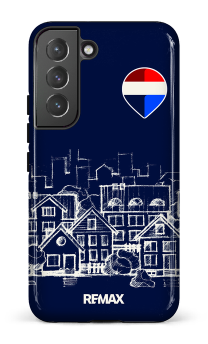 Galaxy S22 Tough Remax Sketch Bleu -