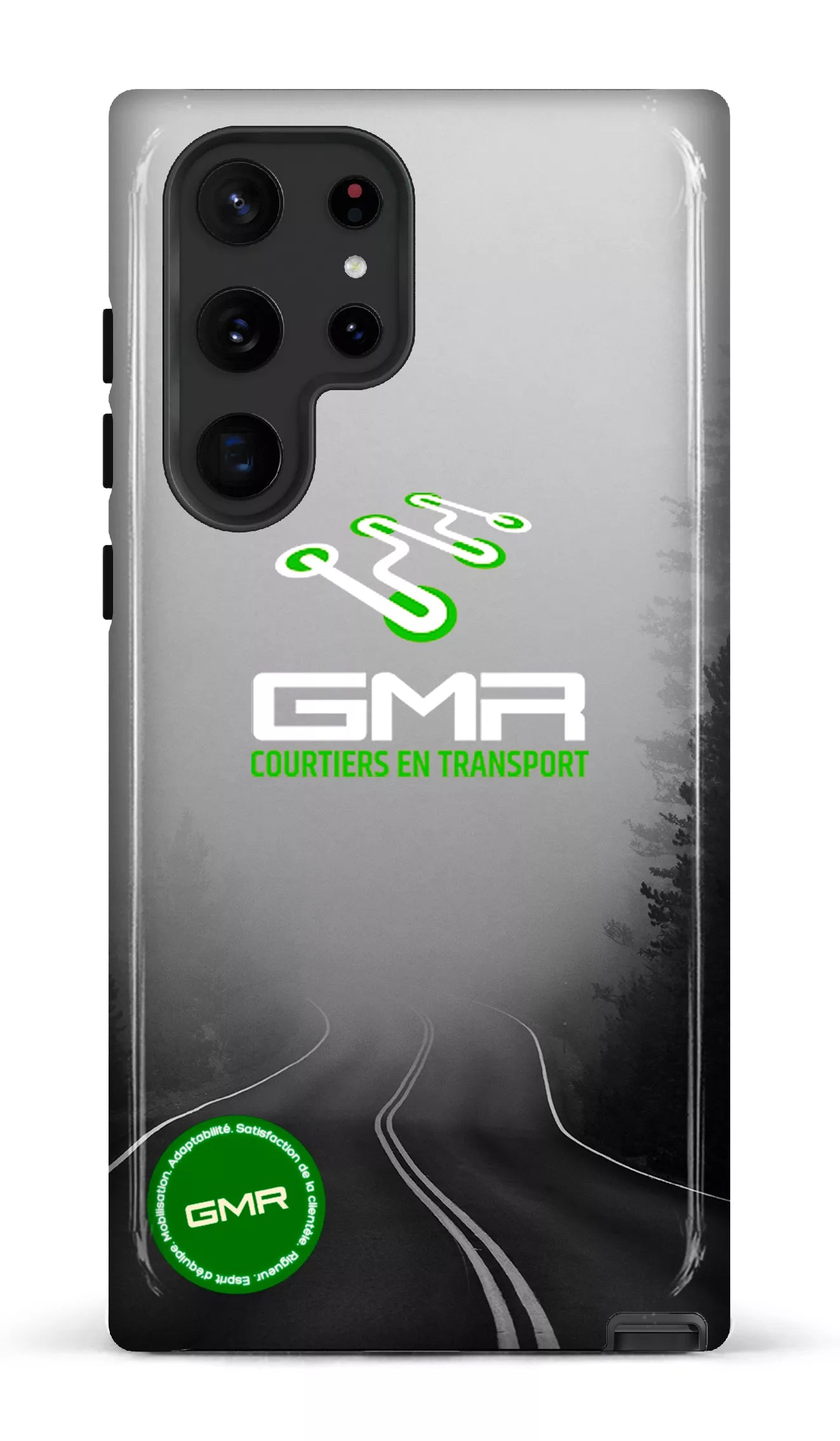 Galaxy S22 Ultra Tough GMR Route Noir et Blanc -