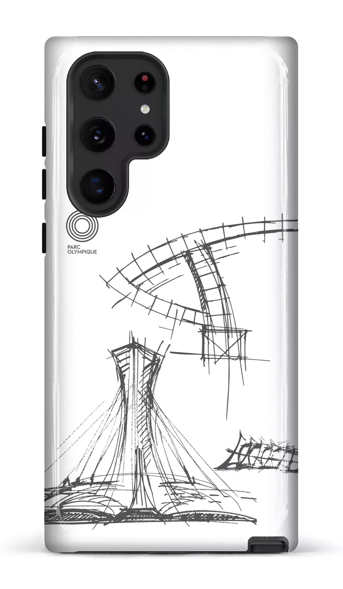 Galaxy S22 Ultra Tough Parc Olympique - Croquis Plan Blanc -