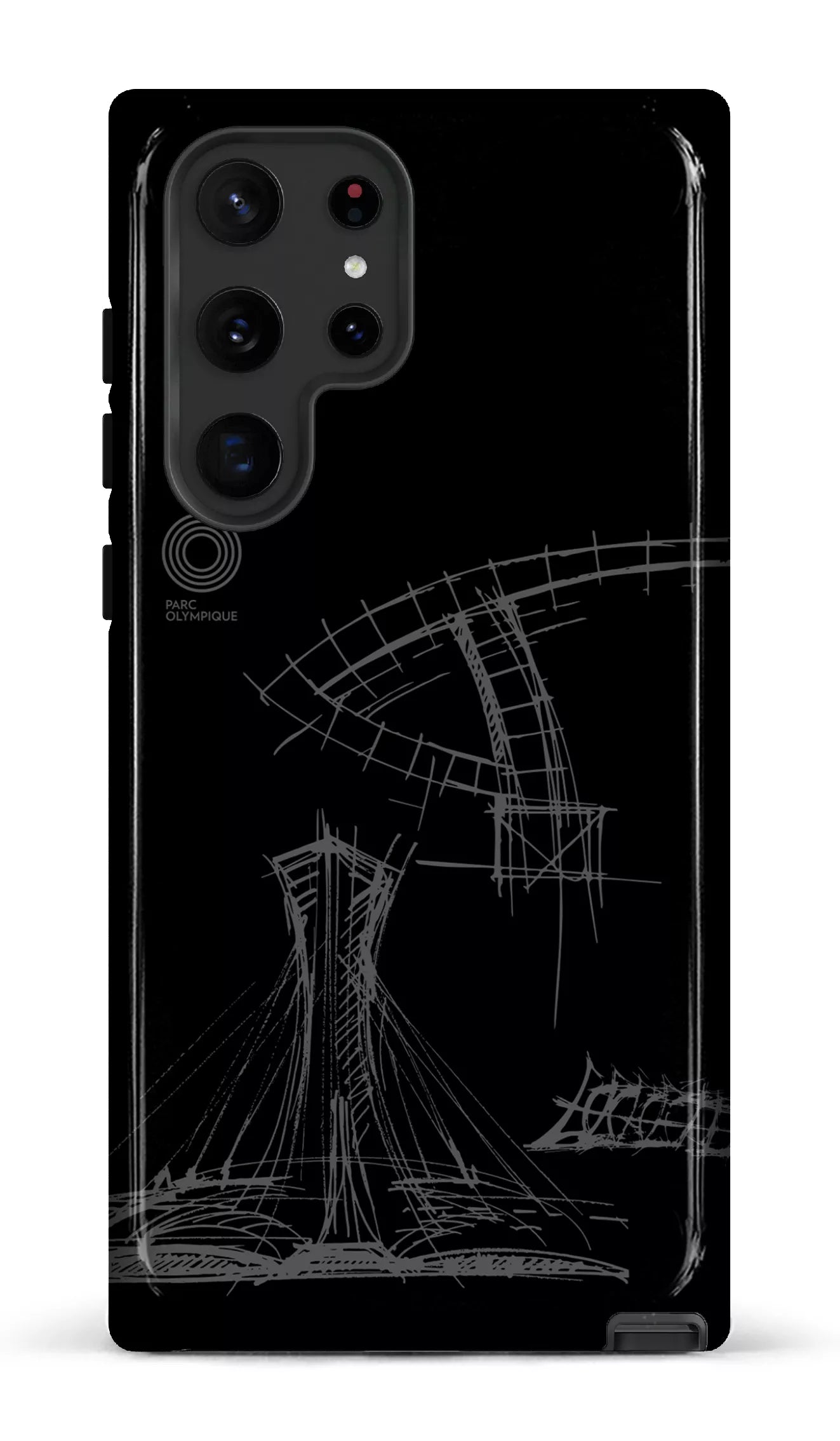 Galaxy S22 Ultra Tough Parc Olympique - Croquis Plan Noir -