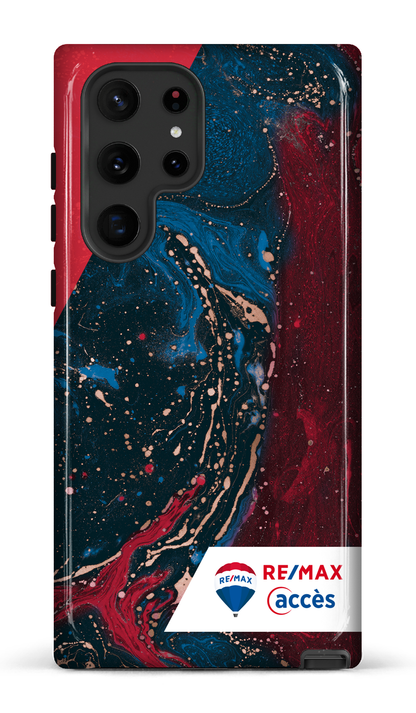 Galaxy S22 Ultra Tough Peinture marbrée sombre -