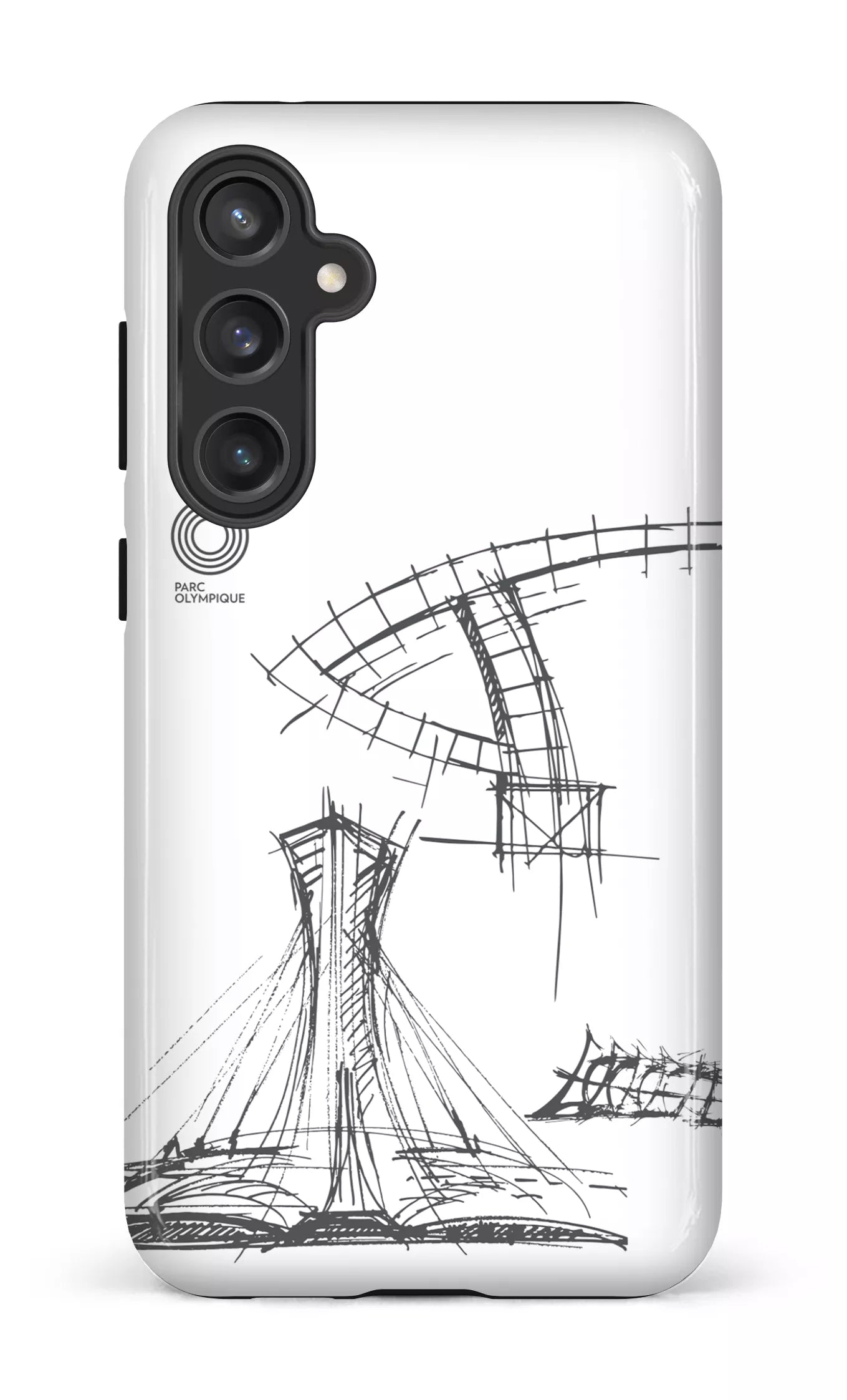 Galaxy S23 FE Tough Parc Olympique - Croquis Plan Blanc -