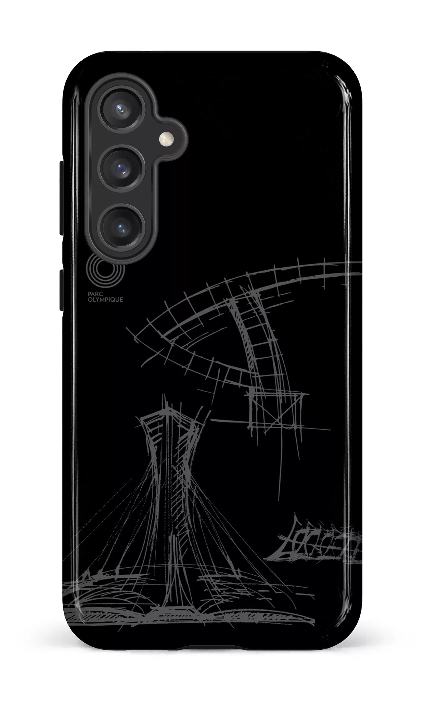 Galaxy S23 FE Tough Parc Olympique - Croquis Plan Noir -