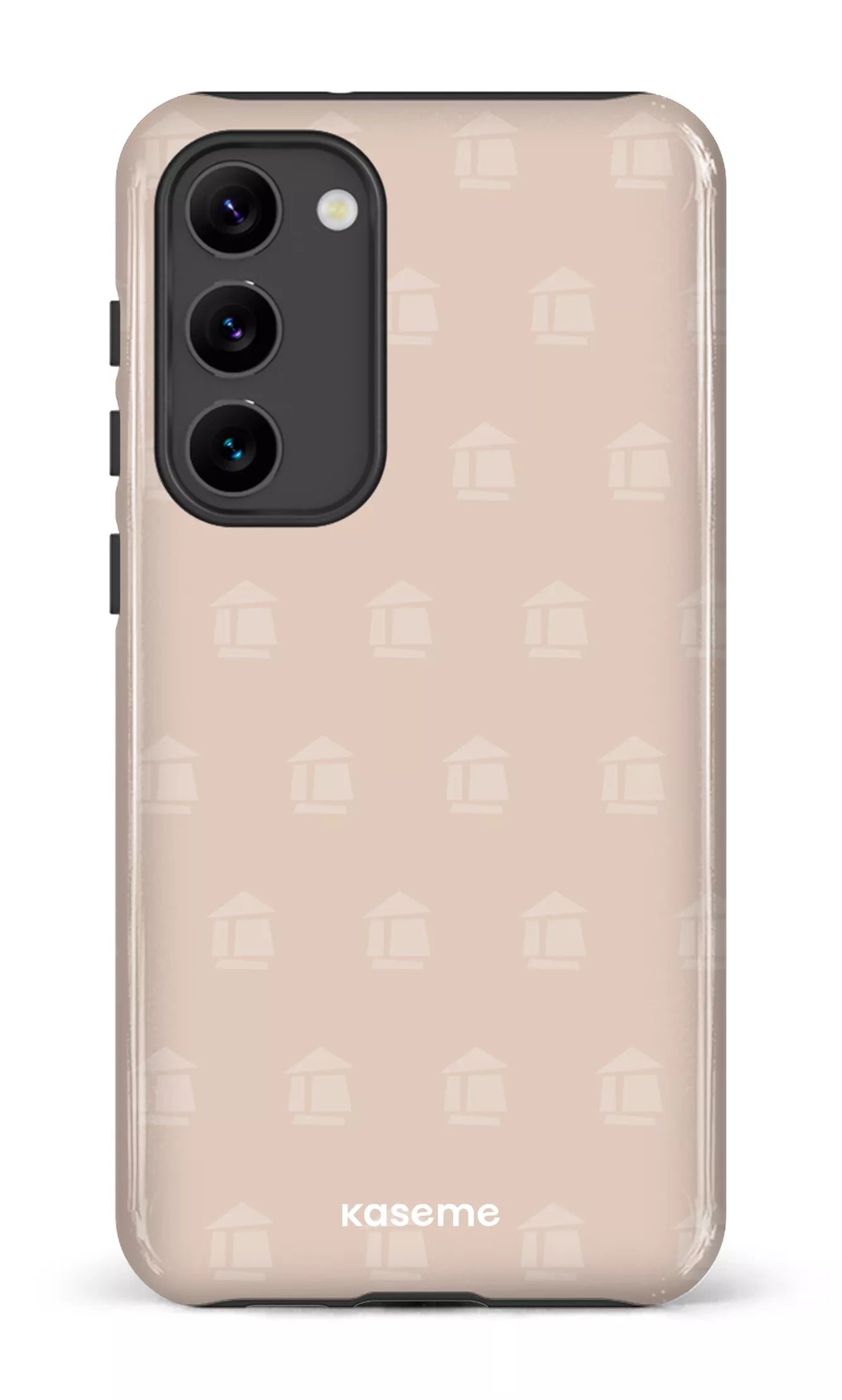 Galaxy S23 Plus Tough Gloss Flordeco motif grège -