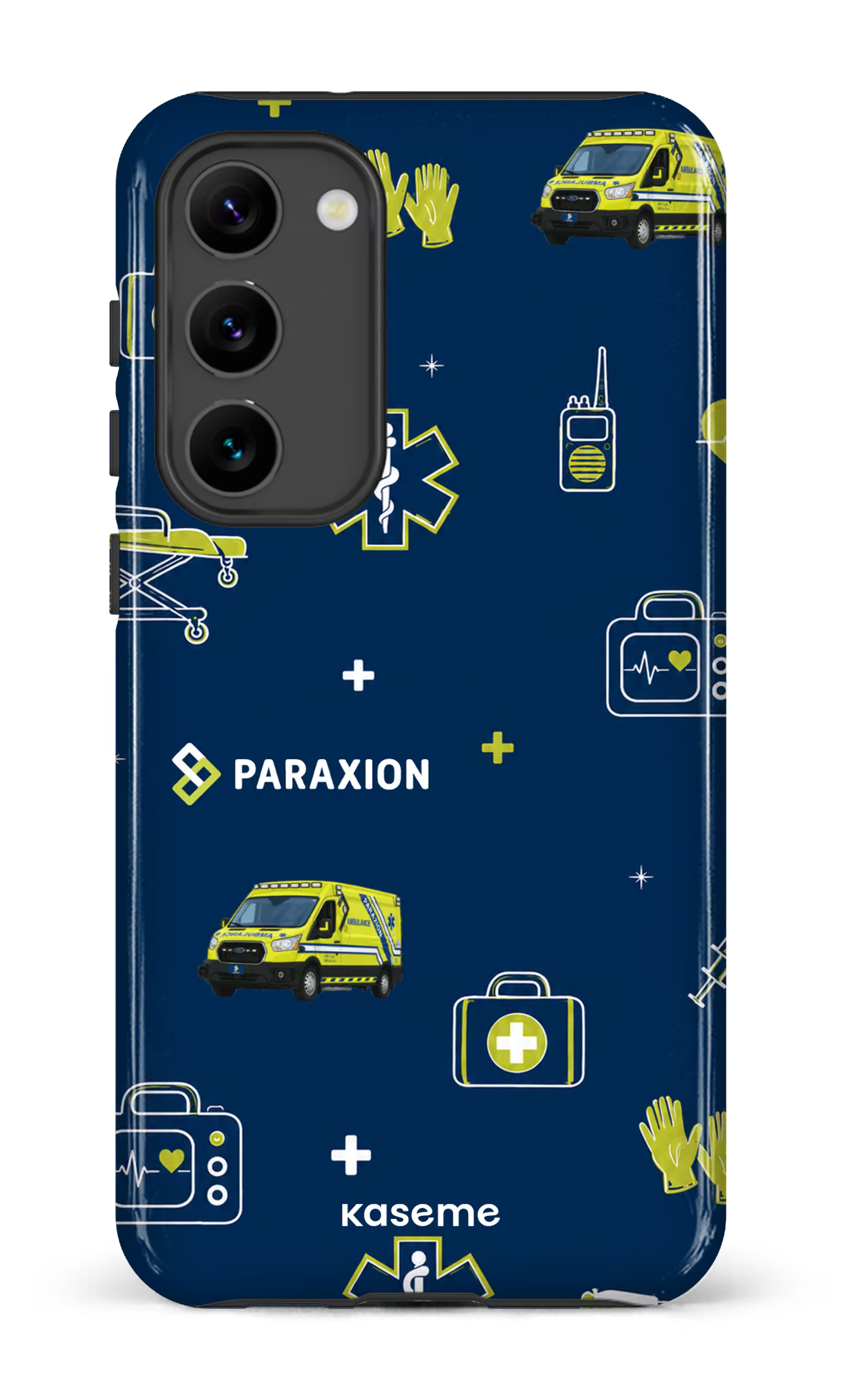 Galaxy S23 Plus Tough Gloss Icônes bleu Paraxion -