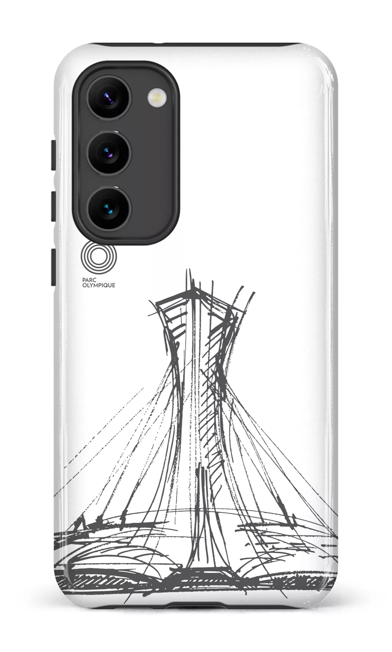 Galaxy S23 Plus Tough Gloss Parc Olympique - Croquis Blanc -