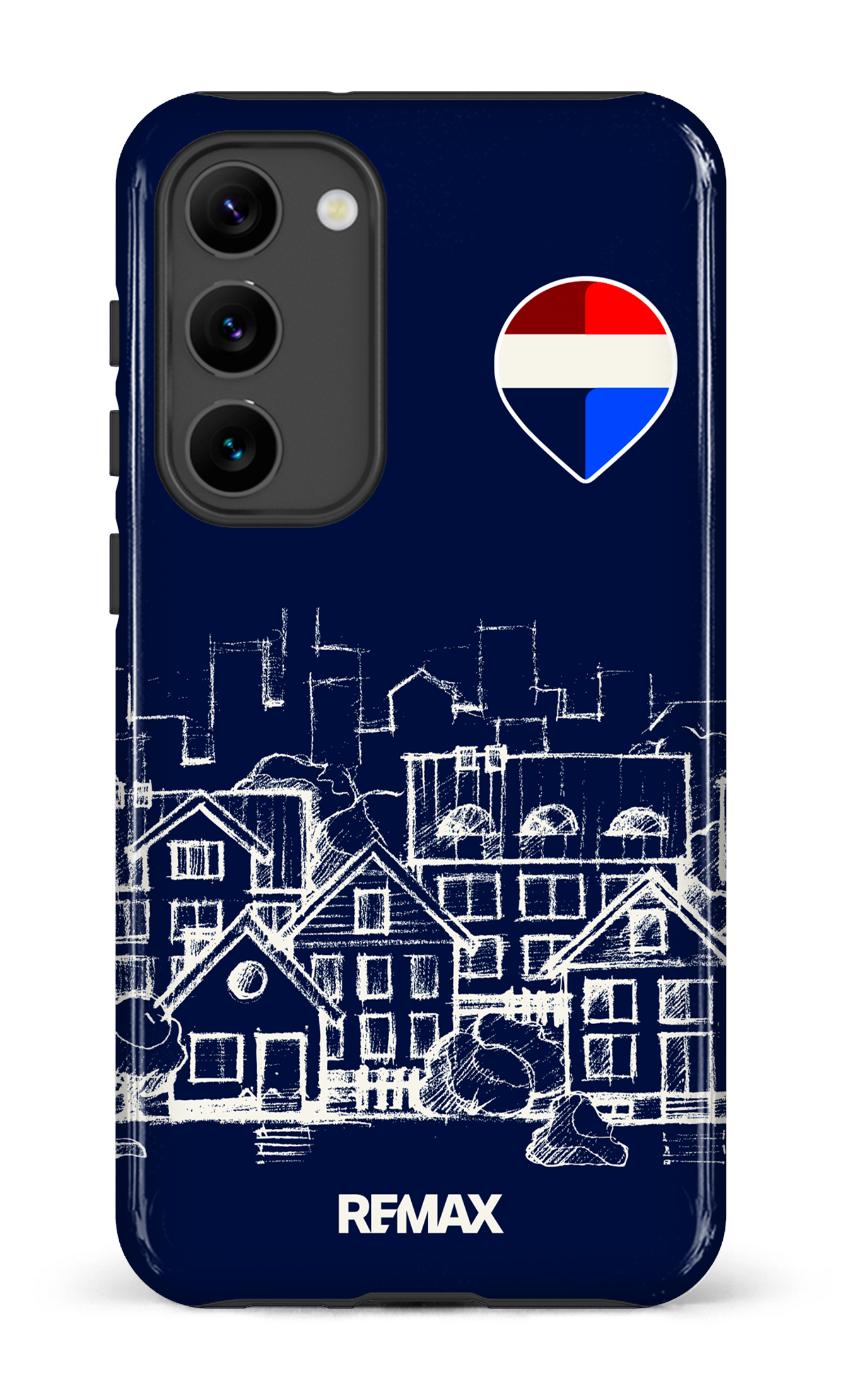 Galaxy S23 Plus Tough Gloss Remax Sketch Bleu -