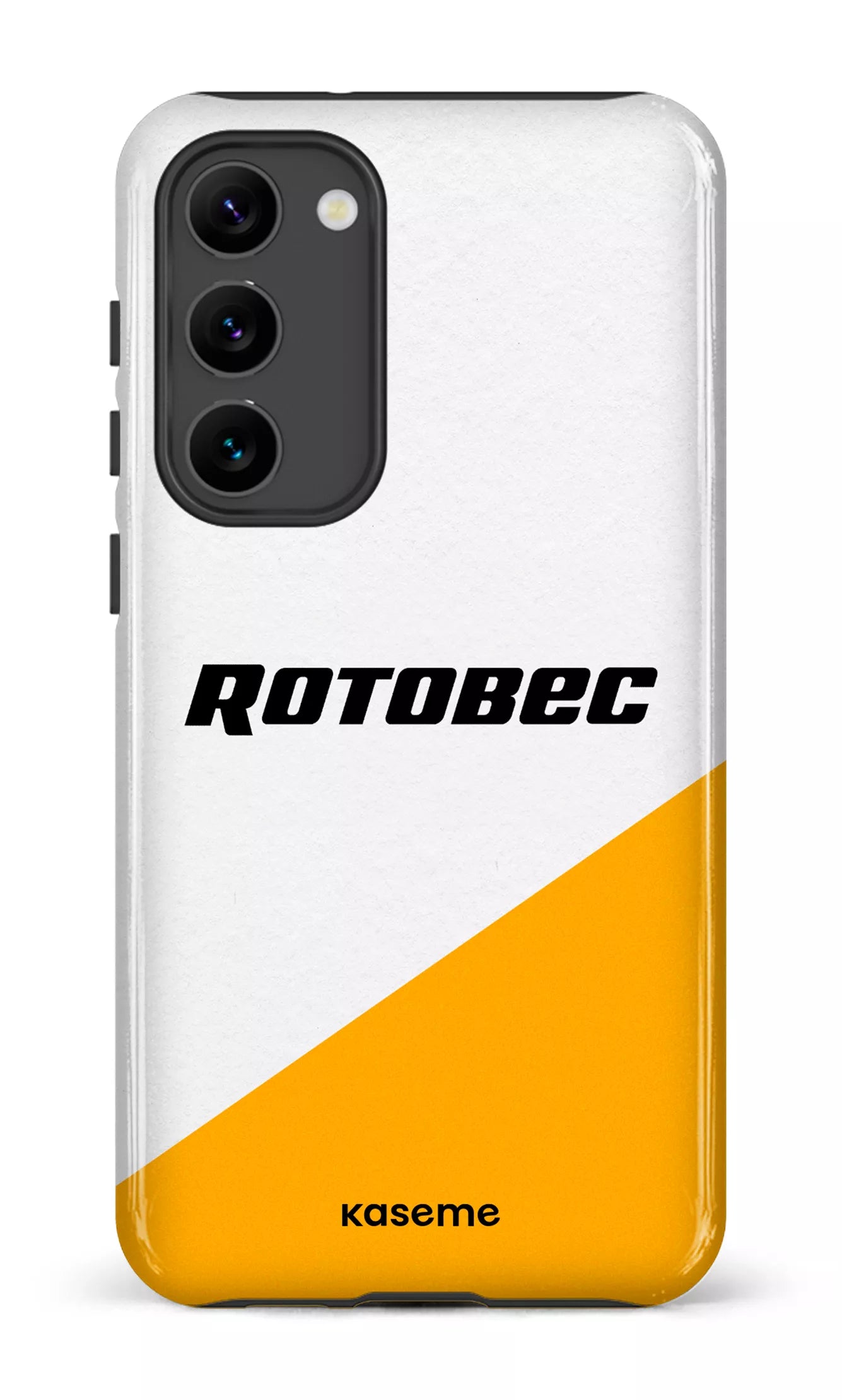 Galaxy S23 Plus Tough Gloss Rotobec Blanc et Jaune -