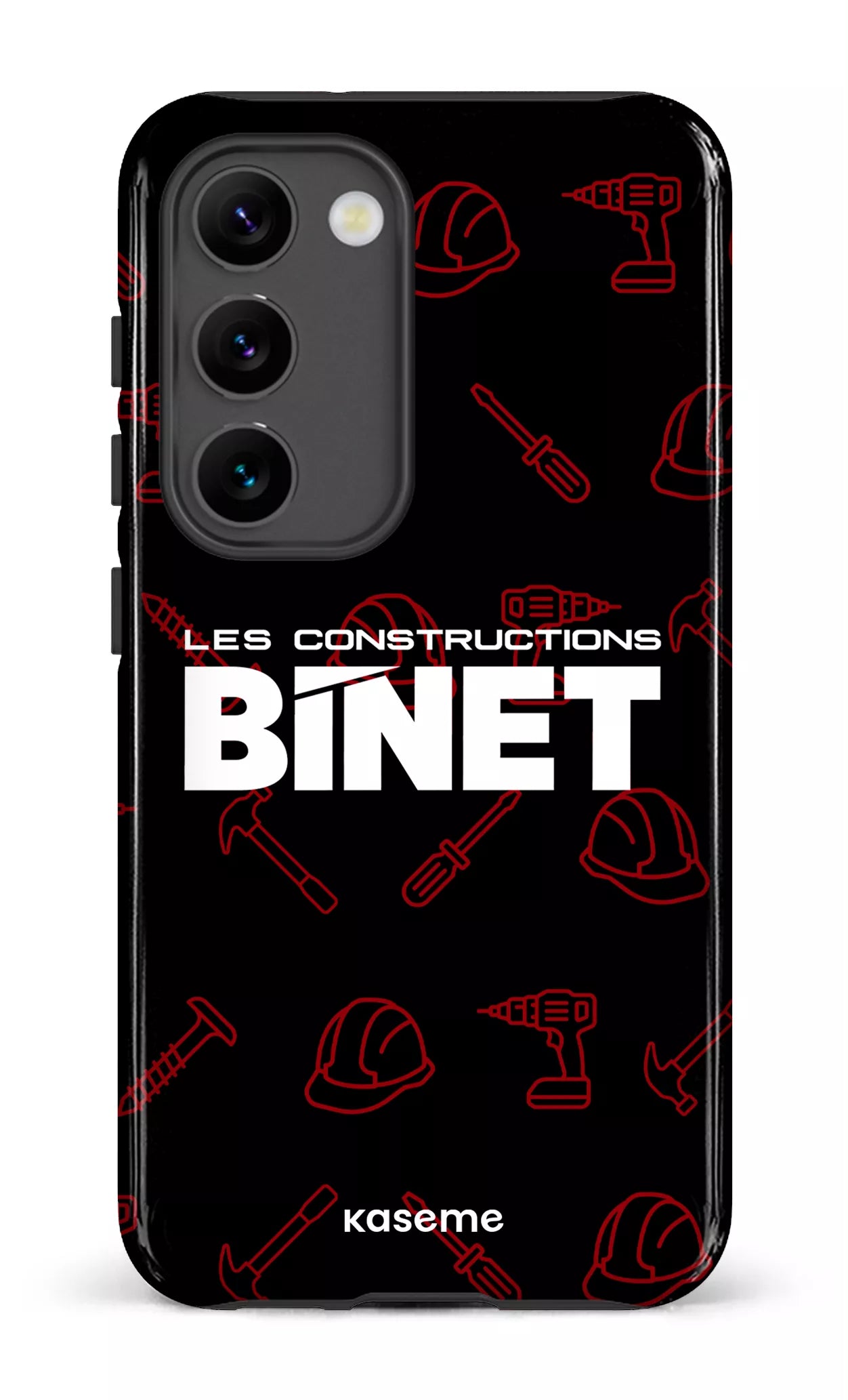 Galaxy S23 Tough Gloss Constructions Binet Noir -