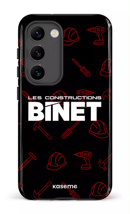 Galaxy S23 Tough Gloss Constructions Binet Noir -